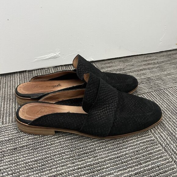 Free People Women's At Ease Slip On Loafer Mules 37/6.5 Embossed Suede Mule - Picture 2 of 7